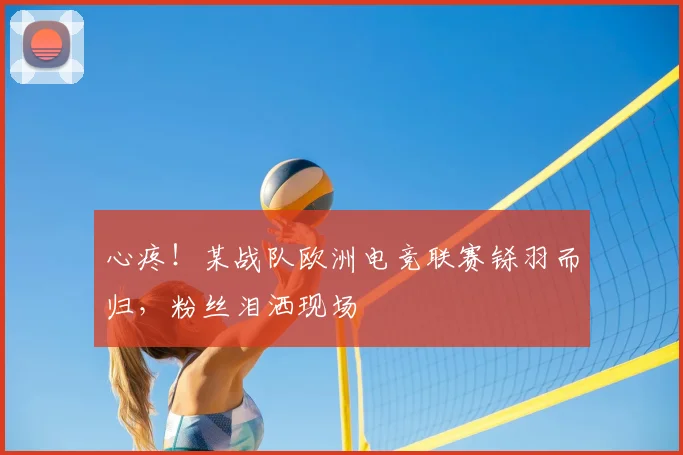 心疼！某战队欧洲电竞联赛铩羽而归，粉丝泪洒现场